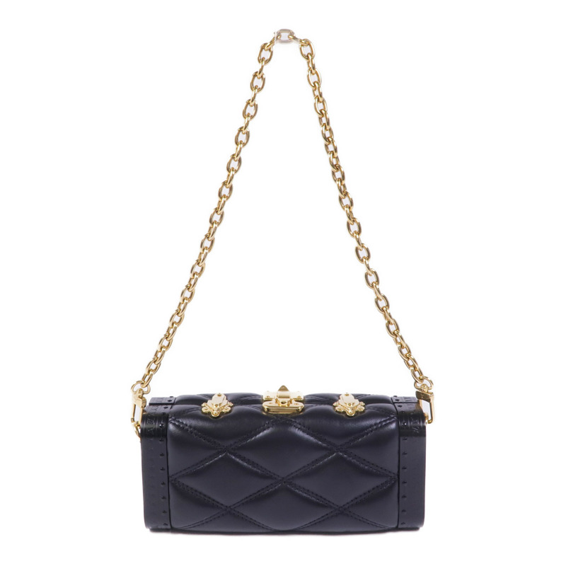 LOUIS VUITTON 羊皮皮革Vanity Case金扣肩背袋-1