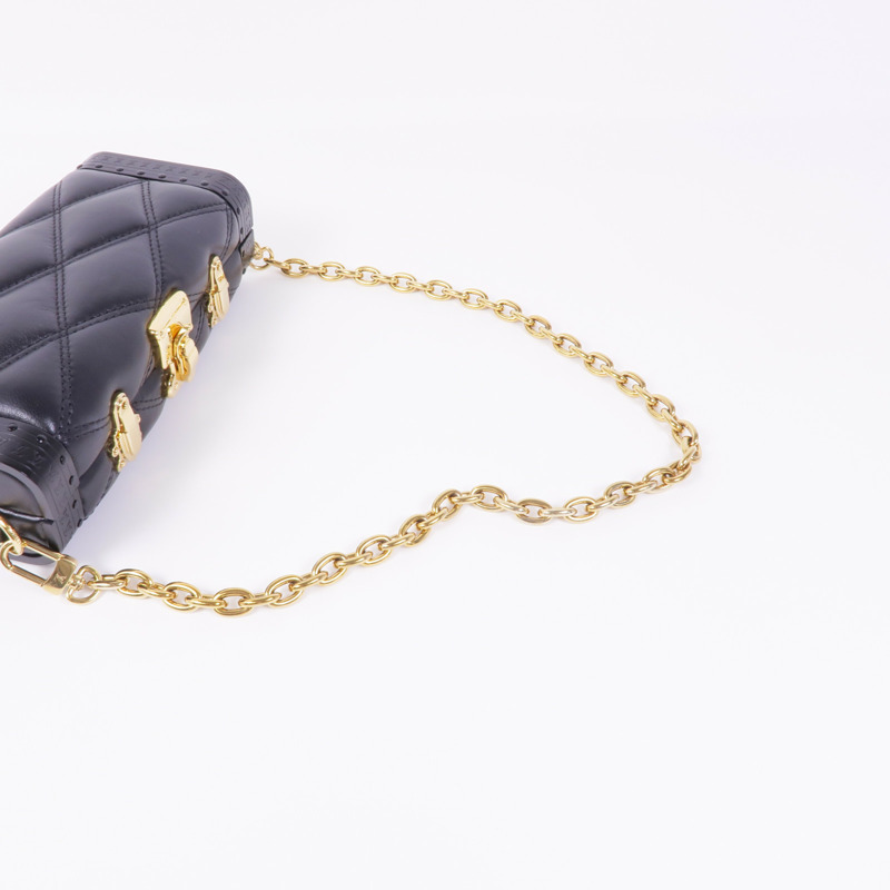 LOUIS VUITTON 羊皮皮革Vanity Case金扣肩背袋-4