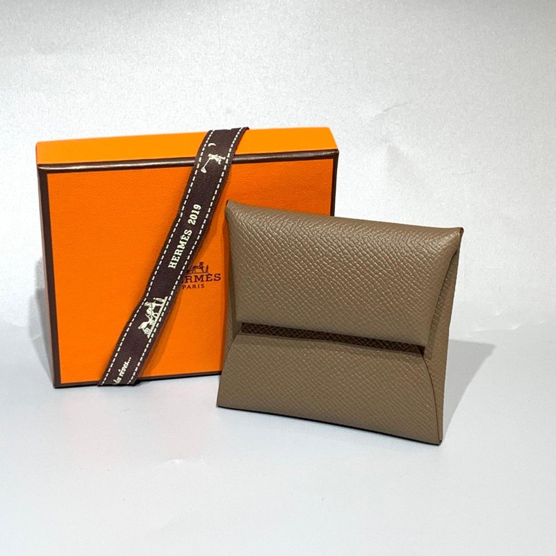 HERMES 愛馬仕 BASTIA COINSBAG 18 大象灰 零錢包/小錢包 /卡包-0