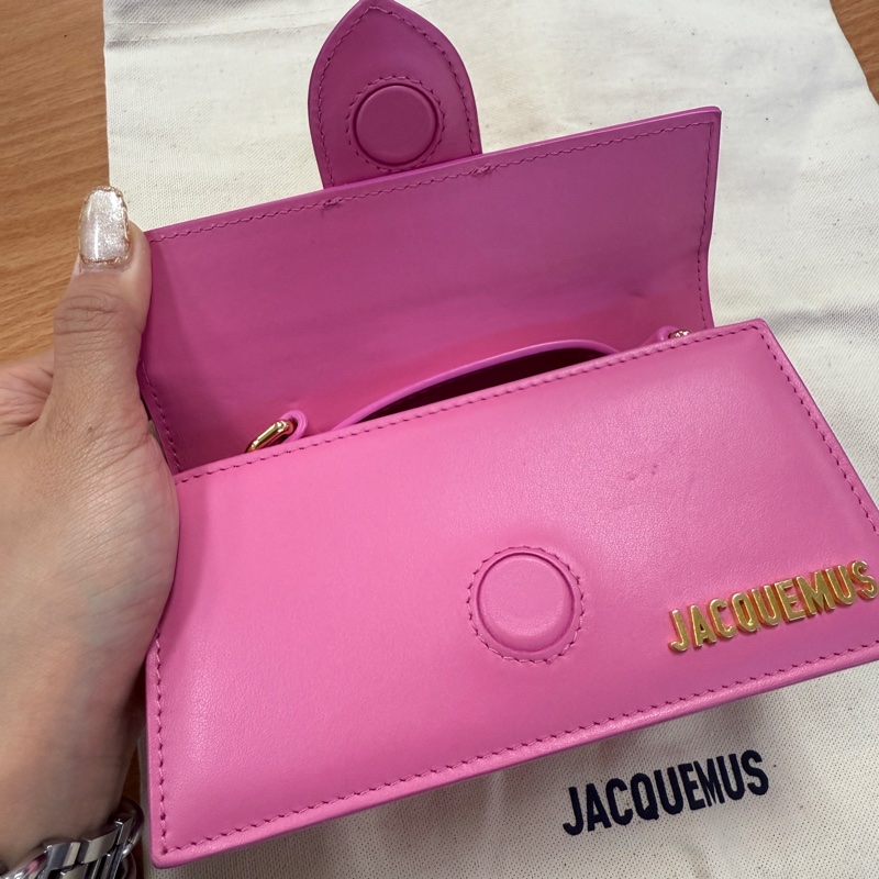 JACQUEMUS  The Bambino 小眾品牌 超可愛粉色 迷你 硬殼 手提 斜背 小廢包-14