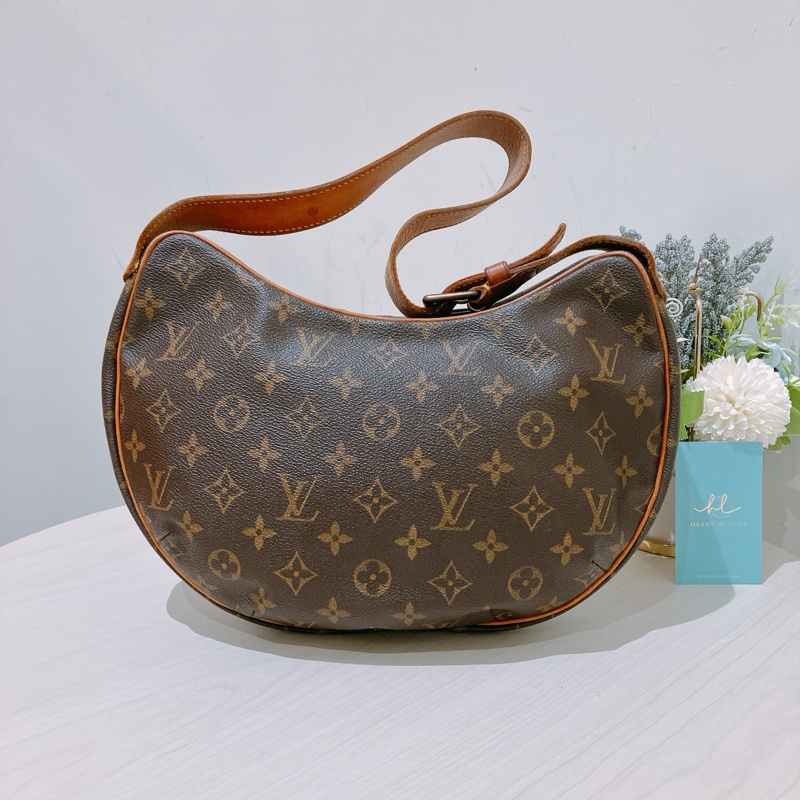 TK1786 Louis Vuitton路易威登老花豌豆包半月包 Monogram Pochette Croissant-5
