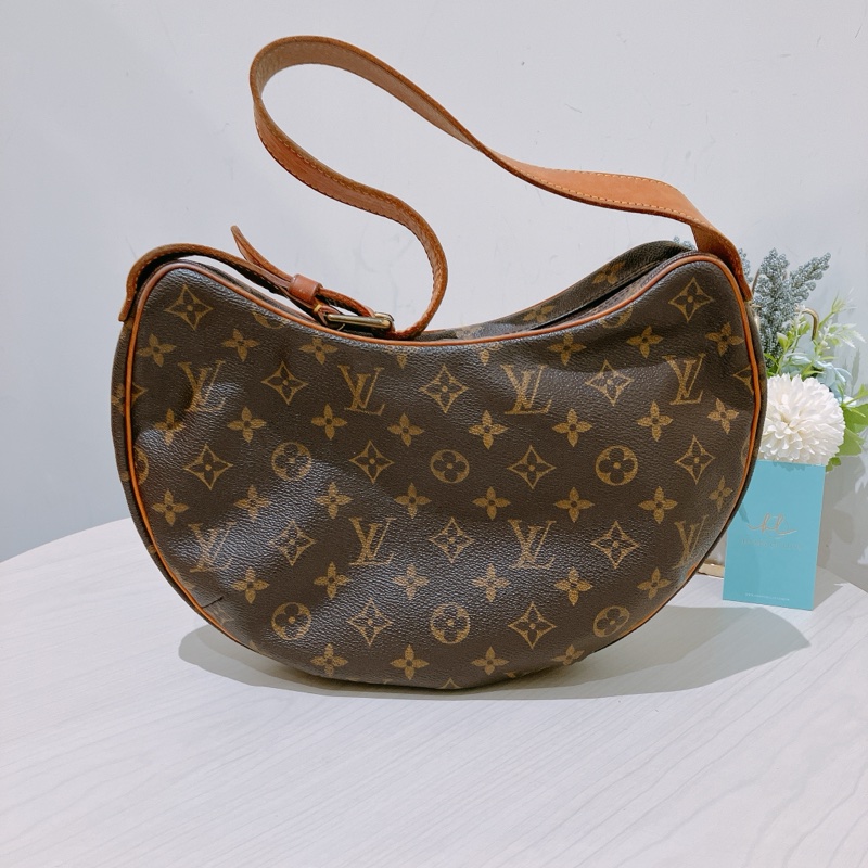 TK1786 Louis Vuitton路易威登老花豌豆包半月包 Monogram Pochette Croissant-6