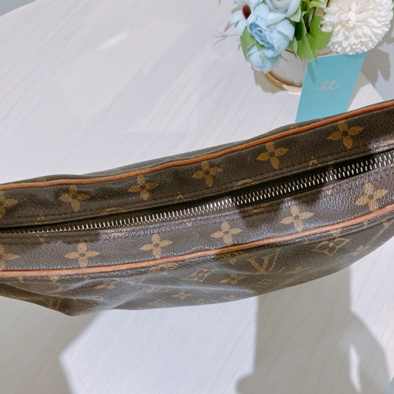 TK1786 Louis Vuitton路易威登老花豌豆包半月包 Monogram Pochette Croissant-15