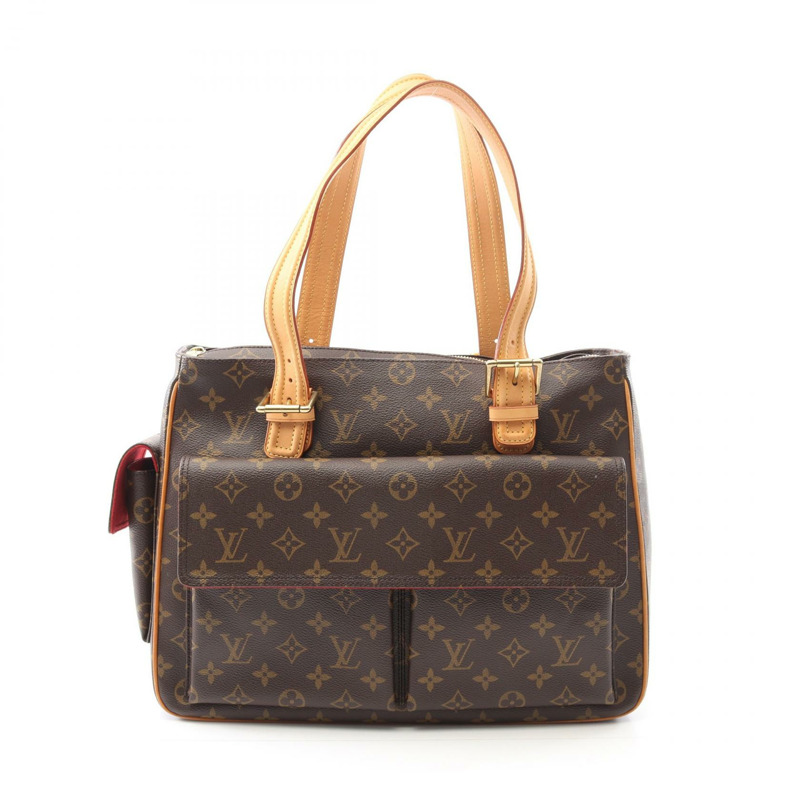 LOUIS VUITTON Multiple cite Shgoulder 手提包 M51162 Monogram 帆布 棕色 二手-0