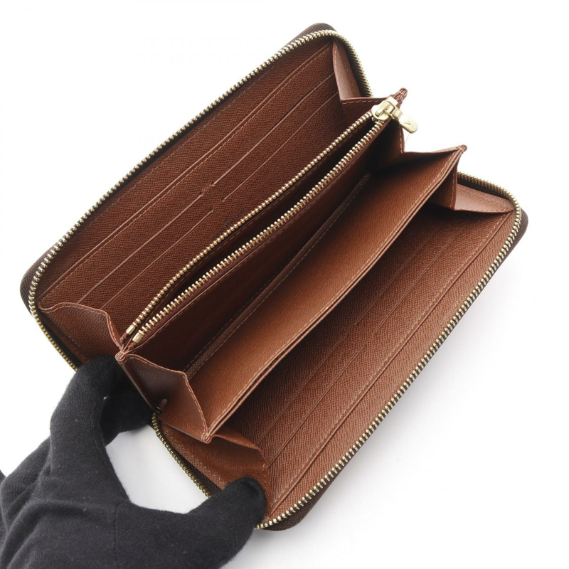 LOUIS VUITTON Zippy around 長皮夾 M93759 Monogram Rose 帆布 棕色 二手 LV-2