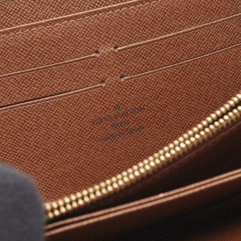 LOUIS VUITTON Zippy around 長皮夾 M93759 Monogram Rose 帆布 棕色 二手 LV-3