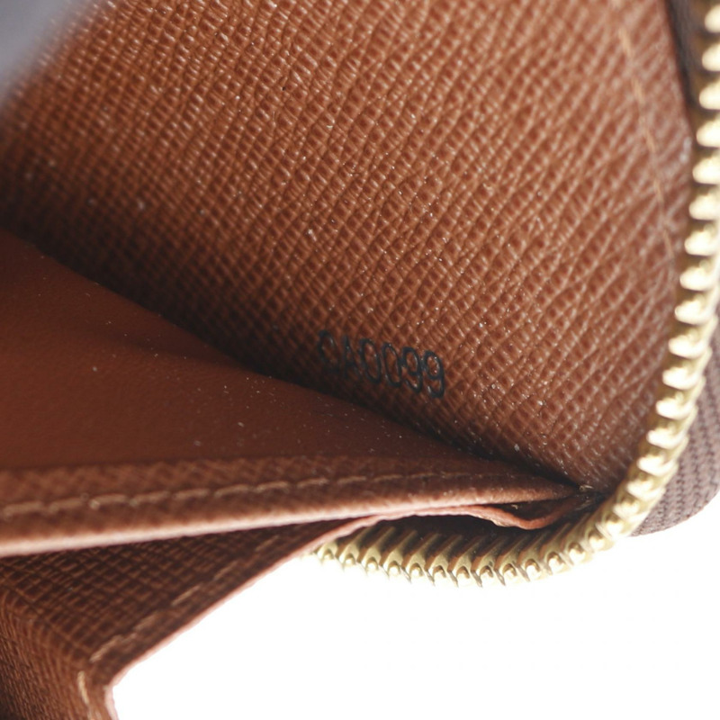 LOUIS VUITTON Zippy around 長皮夾 M93759 Monogram Rose 帆布 棕色 二手 LV-4