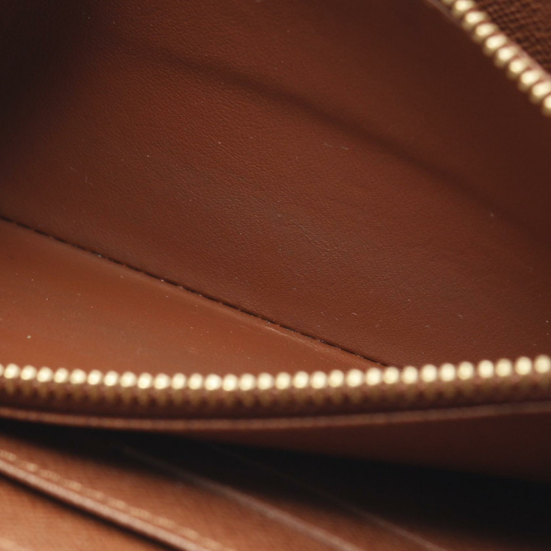 LOUIS VUITTON Zippy around 長皮夾 M93759 Monogram Rose 帆布 棕色 二手 LV-5
