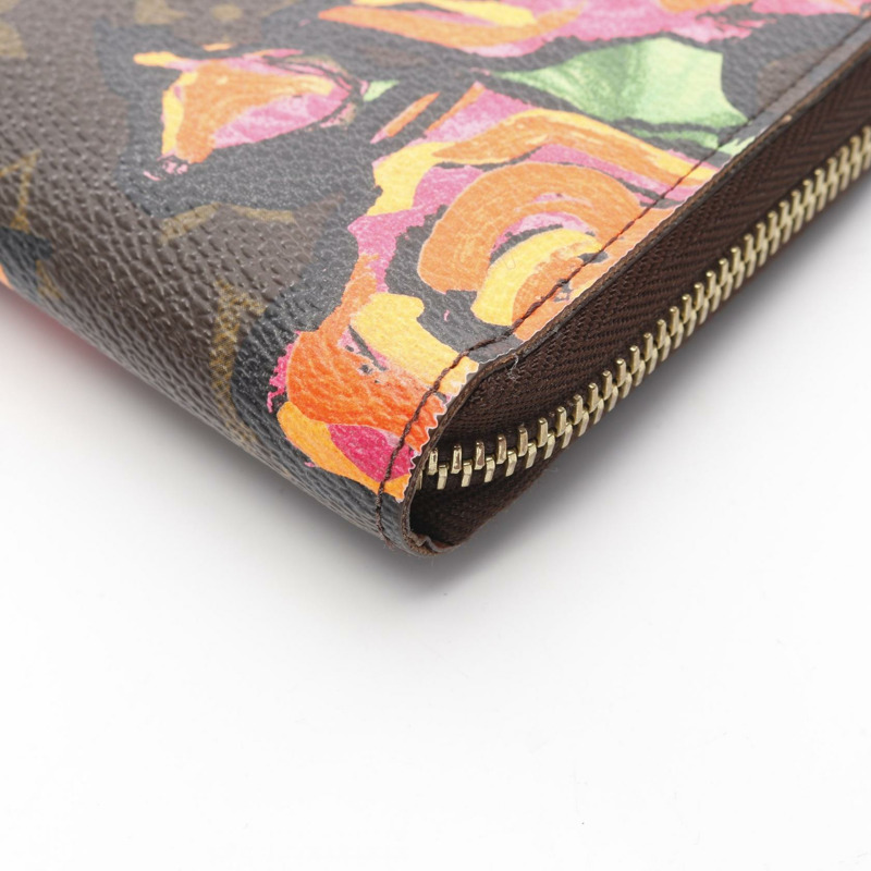 LOUIS VUITTON Zippy around 長皮夾 M93759 Monogram Rose 帆布 棕色 二手 LV-7