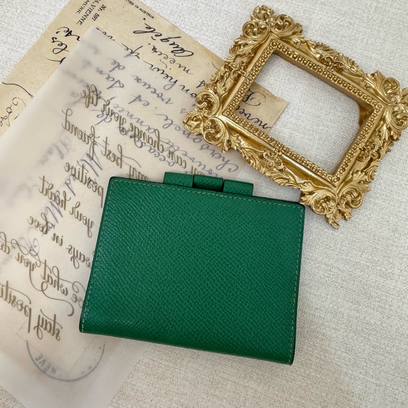 Hermes 綠色 卡夾-1