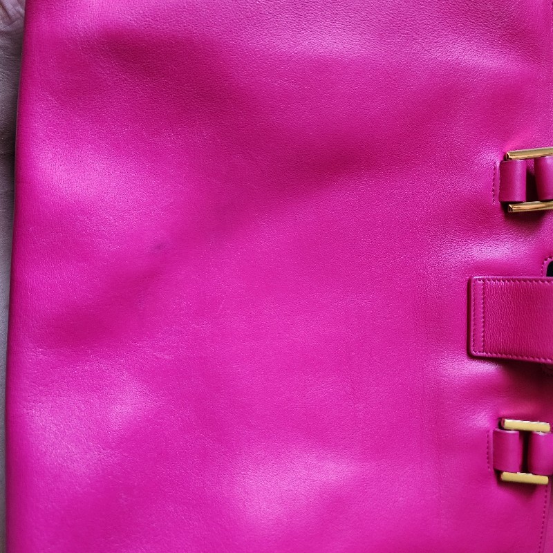 ysl-桃紅色手提托特包-5