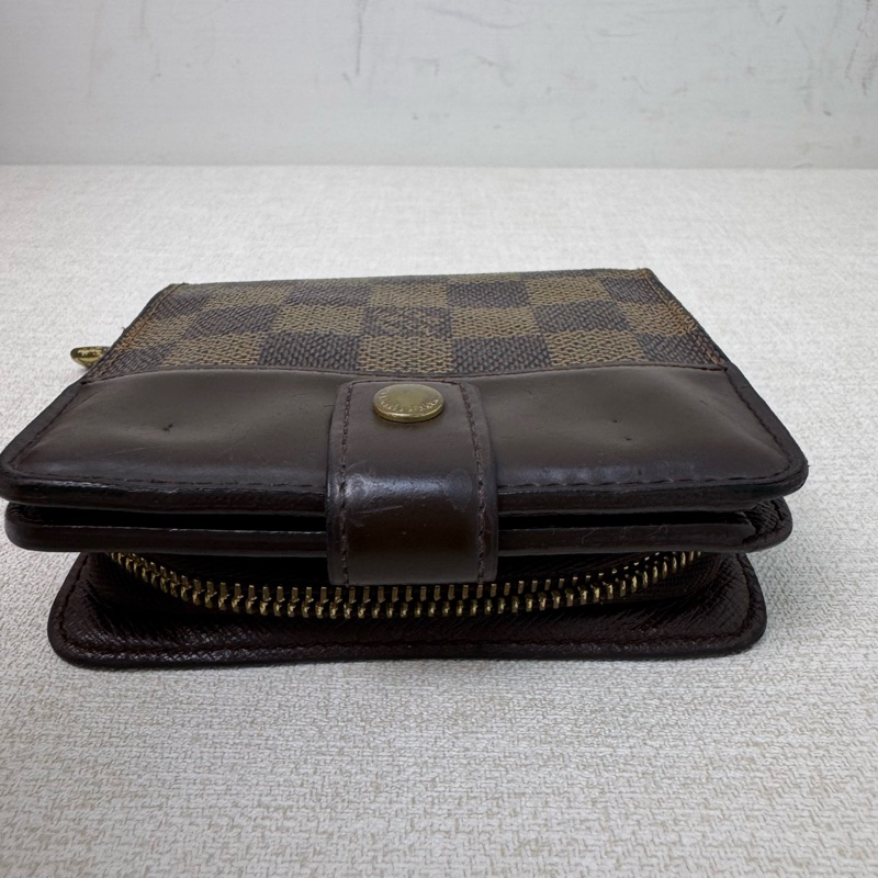 Louis Vuitton 棋盤格拉鏈零錢包兩折短夾-6