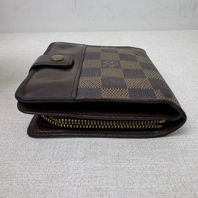 Louis Vuitton 棋盤格拉鏈零錢包兩折短夾-7