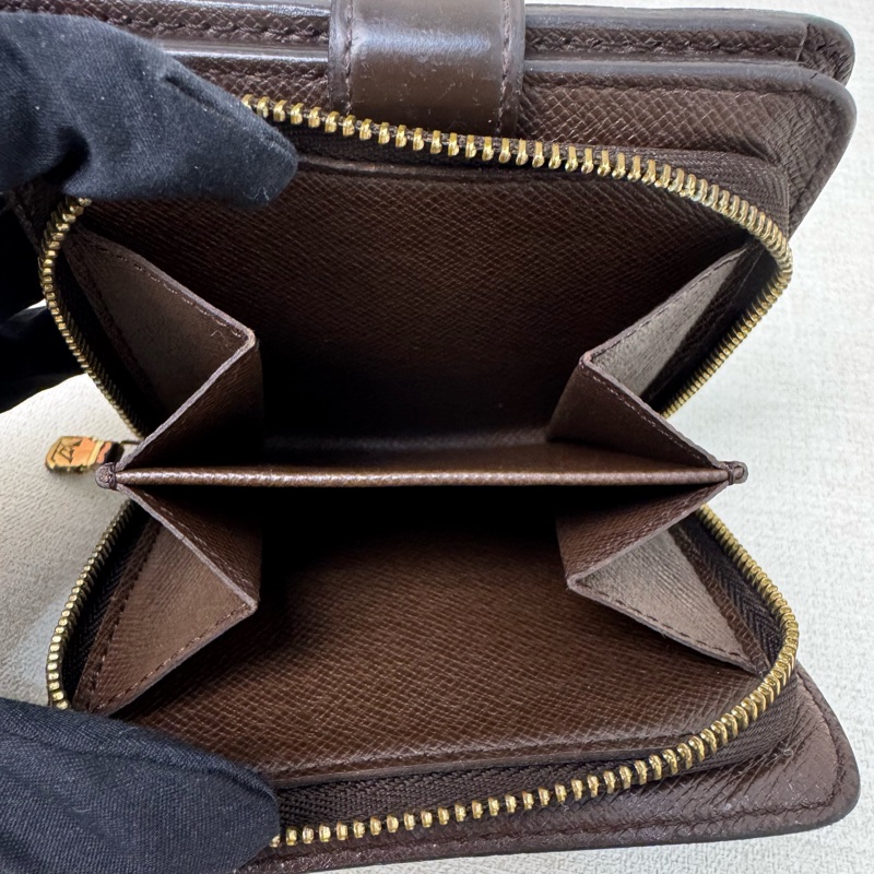 Louis Vuitton 棋盤格拉鏈零錢包兩折短夾-8