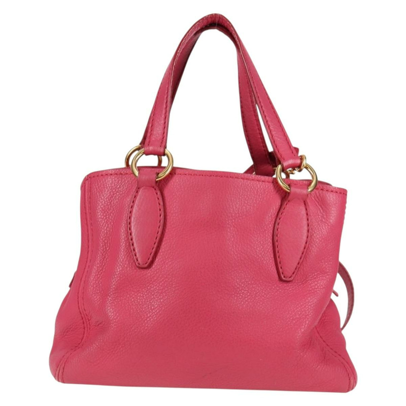 【日本直送】Miu Miu 手提包 皮革 2way 粉紅色金色 正品 am8874V-1