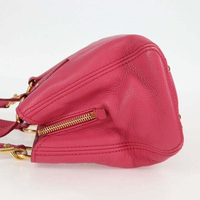 【日本直送】Miu Miu 手提包 皮革 2way 粉紅色金色 正品 am8874V-2