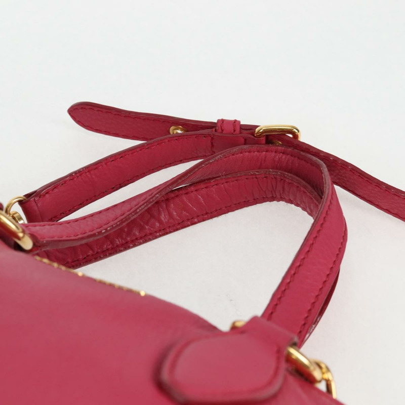 【日本直送】Miu Miu 手提包 皮革 2way 粉紅色金色 正品 am8874V-7