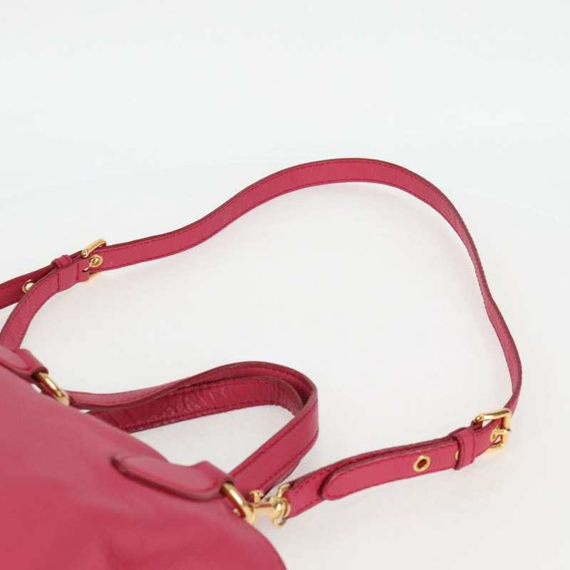 【日本直送】Miu Miu 手提包 皮革 2way 粉紅色金色 正品 am8874V-13