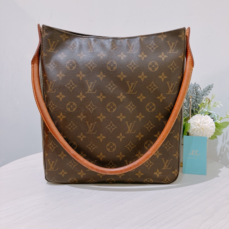 TK1783 Louis Vuitton 路易威登中古大腋下包Vintage Looping GM Shoulder Bag Monogram Canvas-0
