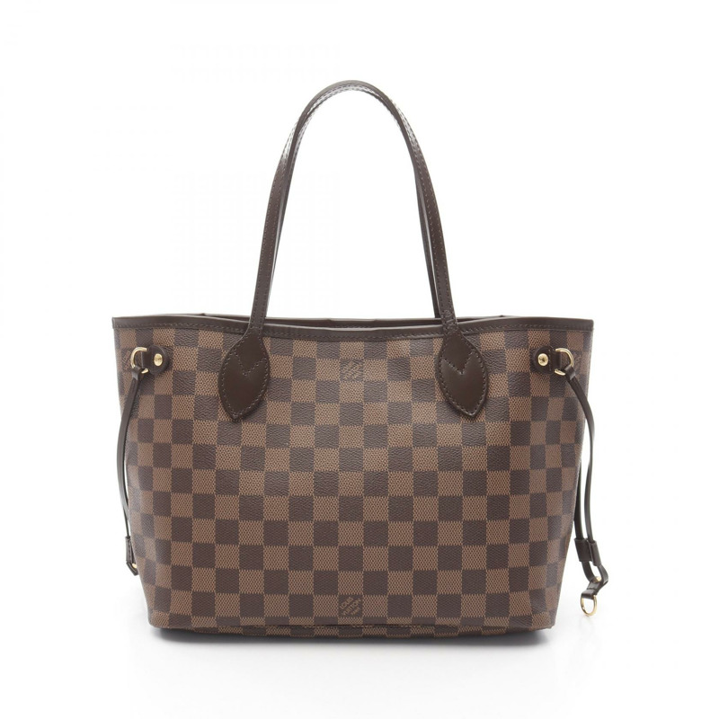 LOUIS VUITTON Neverful PM 單肩托特包 N51109 Damier 帆布 Ebene 二手 LV-0