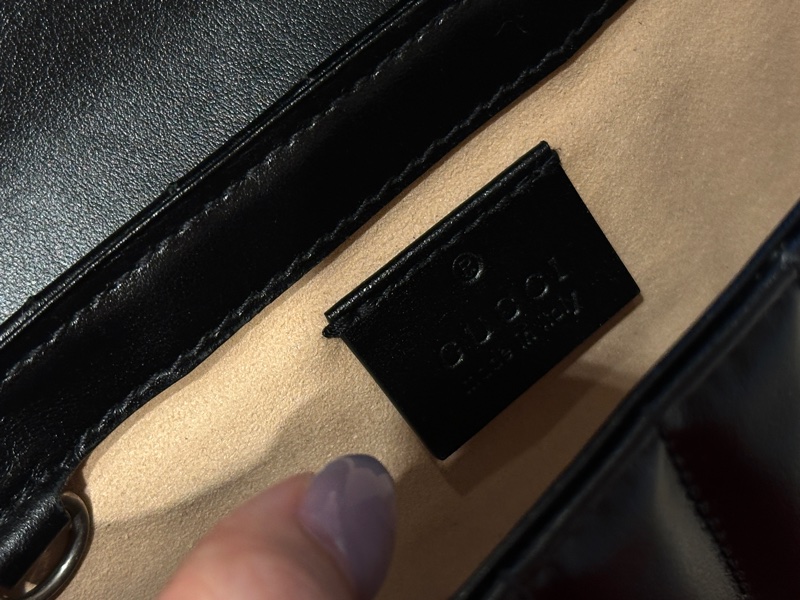 Gucci Marmont supermini 馬蒙 黑銀 牛皮-4