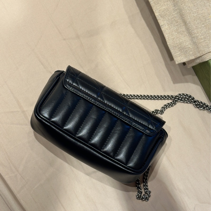 Gucci Marmont supermini 馬蒙 黑銀 牛皮-6