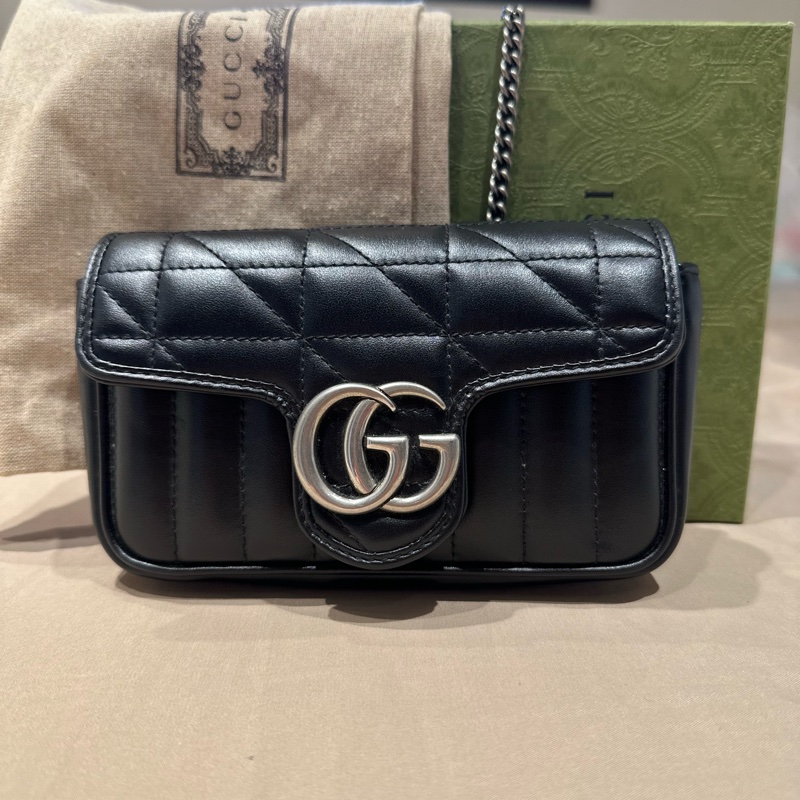 Gucci Marmont supermini 馬蒙 黑銀 牛皮-7