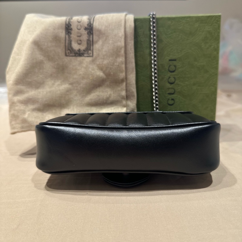 Gucci Marmont supermini 馬蒙 黑銀 牛皮-9