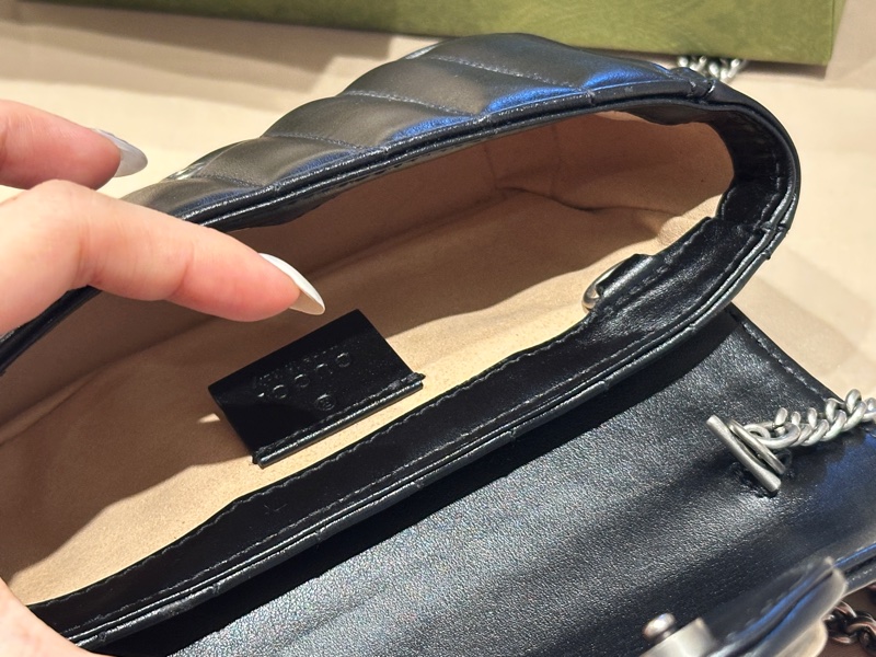 Gucci Marmont supermini 馬蒙 黑銀 牛皮-10