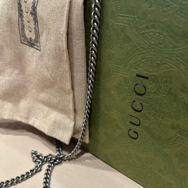 Gucci Marmont supermini 馬蒙 黑銀 牛皮-12