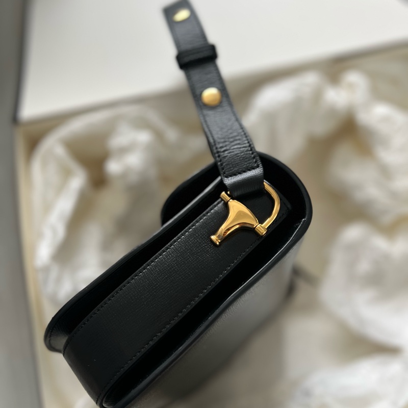 Gucci古馳經典1955 Horsebit馬銜扣馬鞍包 黑金✨🖤 尺寸:約 26 *18 *7 cm 專櫃,現在12萬了-5