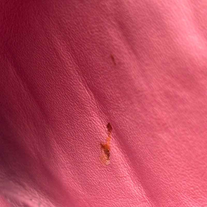 ::CHANEL:: 香奈兒 經典雙C銀釦 菱格紋豆沙粉色雙層扁斜背包-22