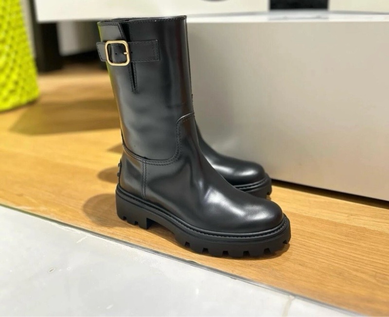 促銷品 TOD’S 皮革電單車皮靴 黑色-1