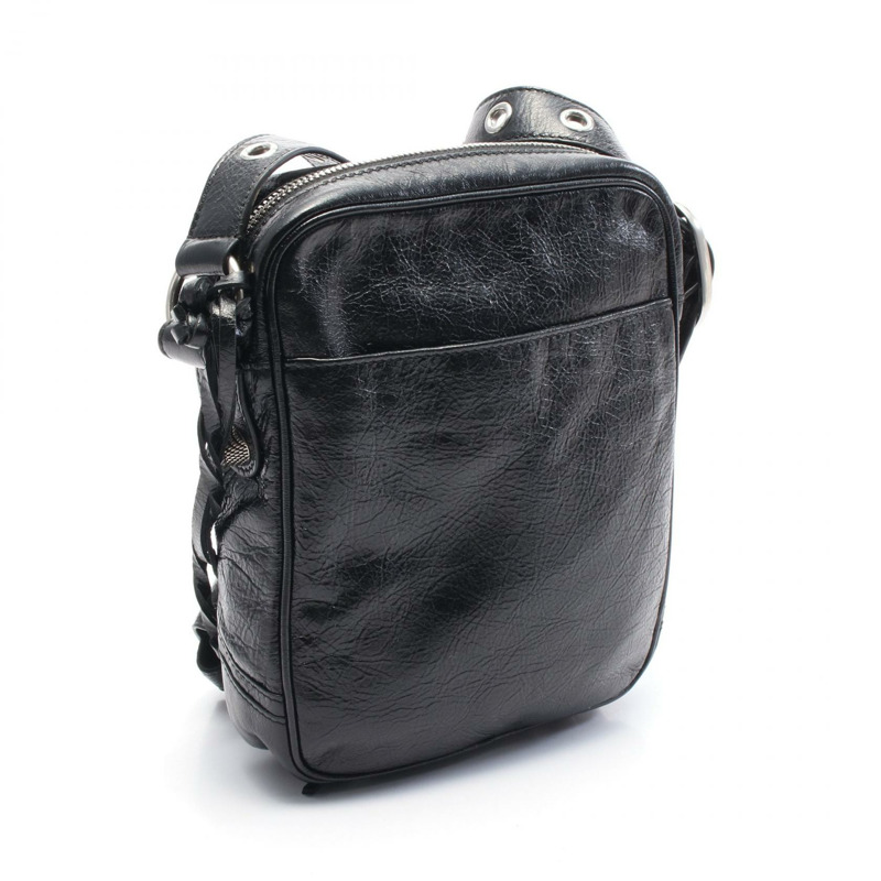 BALENCIAGA 單肩包斜背包 719065210KR1000 皮革 黑色 全新 女款-1