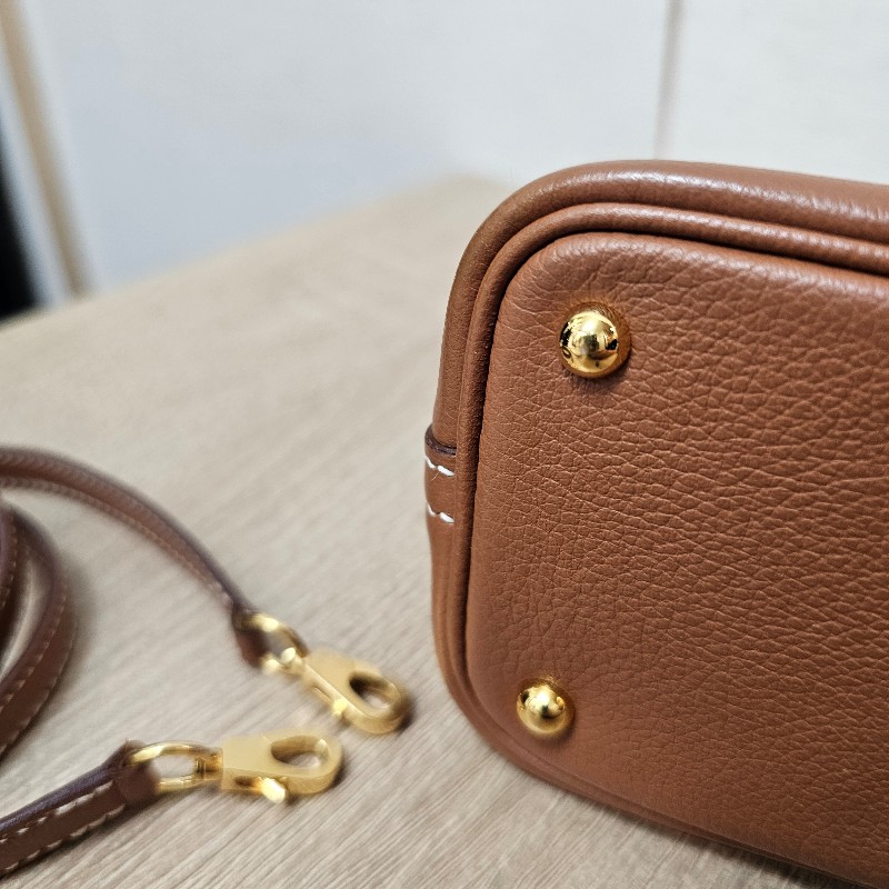 Hermes愛馬仕 37金棕金釦Mini Bolide-10