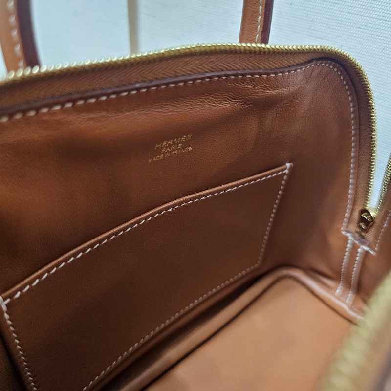 Hermes愛馬仕 37金棕金釦Mini Bolide-18