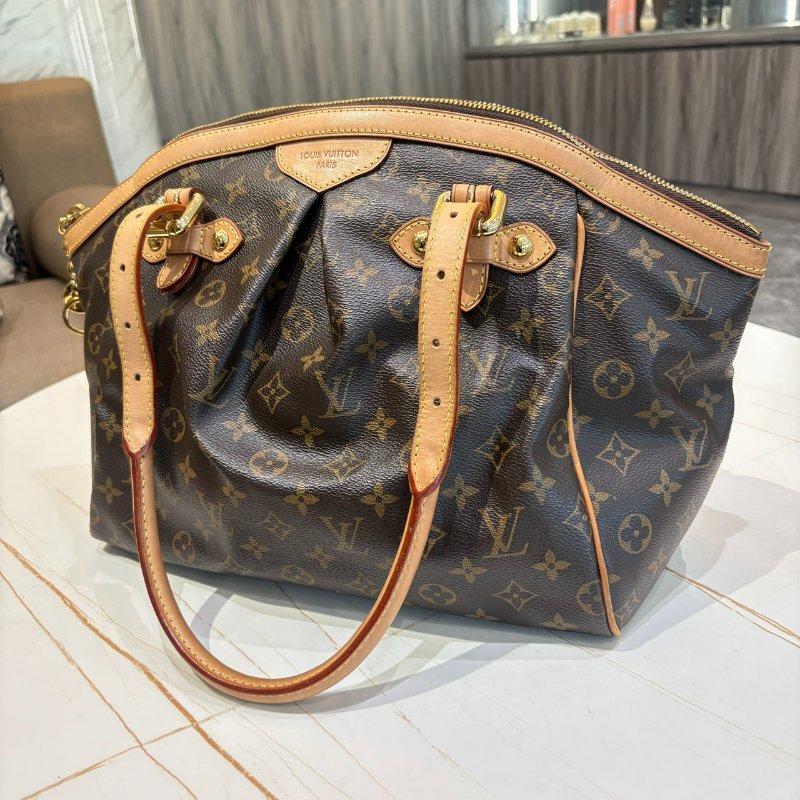 *SHIHNS名牌精品* LV Tivoli GM 手提包 Monogram 帆布皮革棕色-0