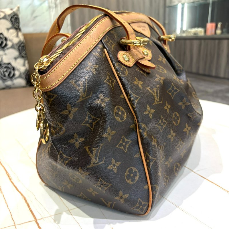 *SHIHNS名牌精品* LV Tivoli GM 手提包 Monogram 帆布皮革棕色-4