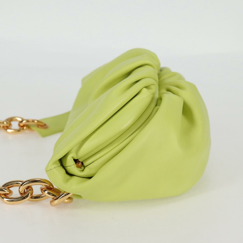 【日本直送】BOTTEGA VENETA 鏈條單肩包 皮革 金色 青檸綠 正品 133411V-2