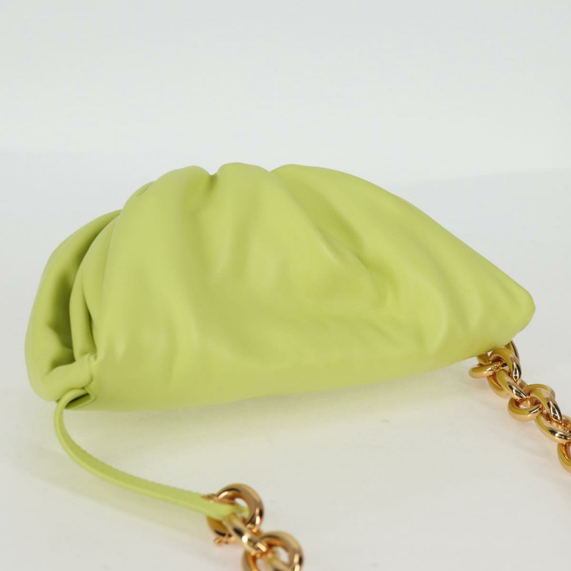【日本直送】BOTTEGA VENETA 鏈條單肩包 皮革 金色 青檸綠 正品 133411V-5