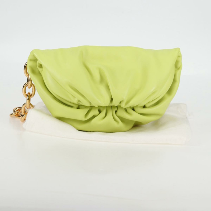 【日本直送】BOTTEGA VENETA 鏈條單肩包 皮革 金色 青檸綠 正品 133411V-11
