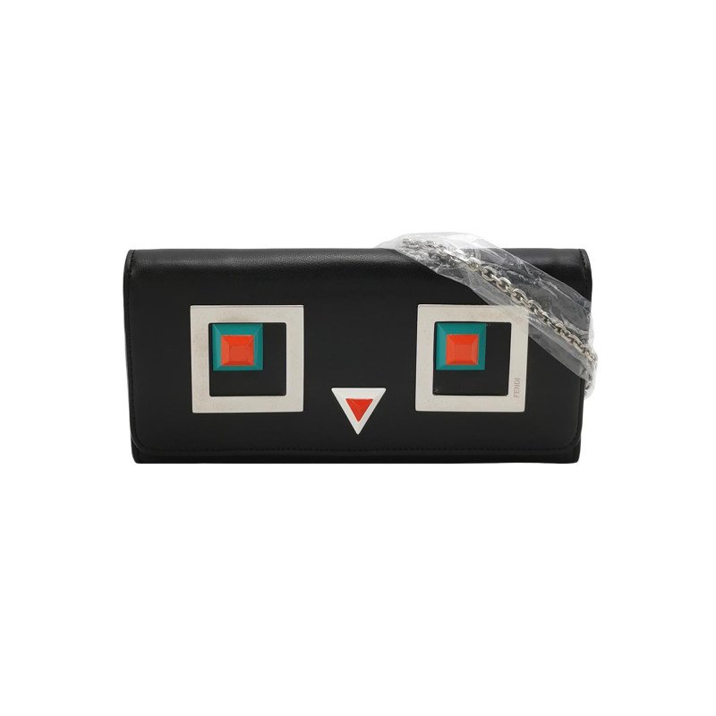 Fendi 牛皮 鉚釘 裝飾 字母 logo 斜背包 單肩包-0
