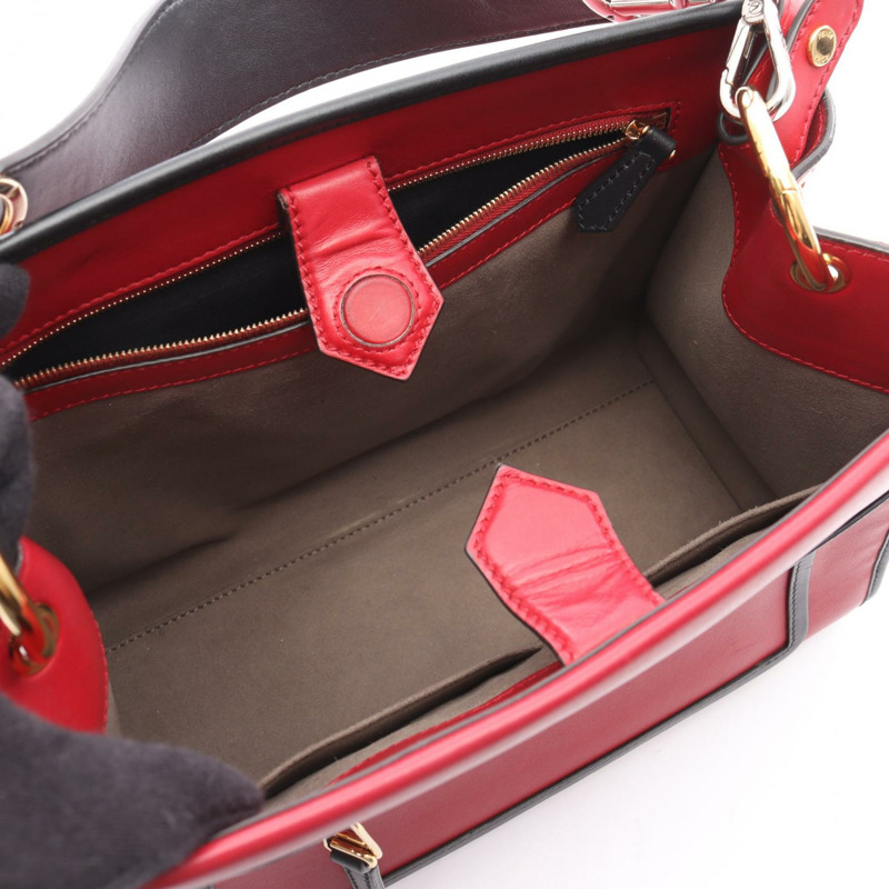 FENDI RUNAWAY 小號單肩包 8BH344 皮革 紅色 黑色 二手 女士-2