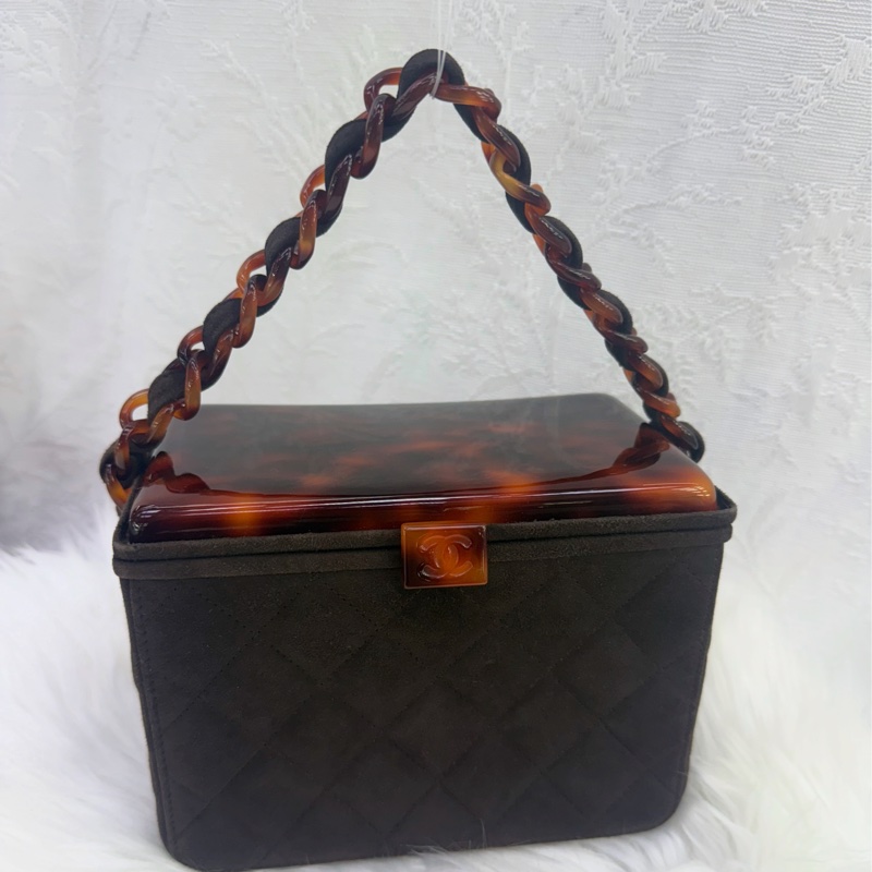 Chanel Vintage Tortoise Box Bag-0