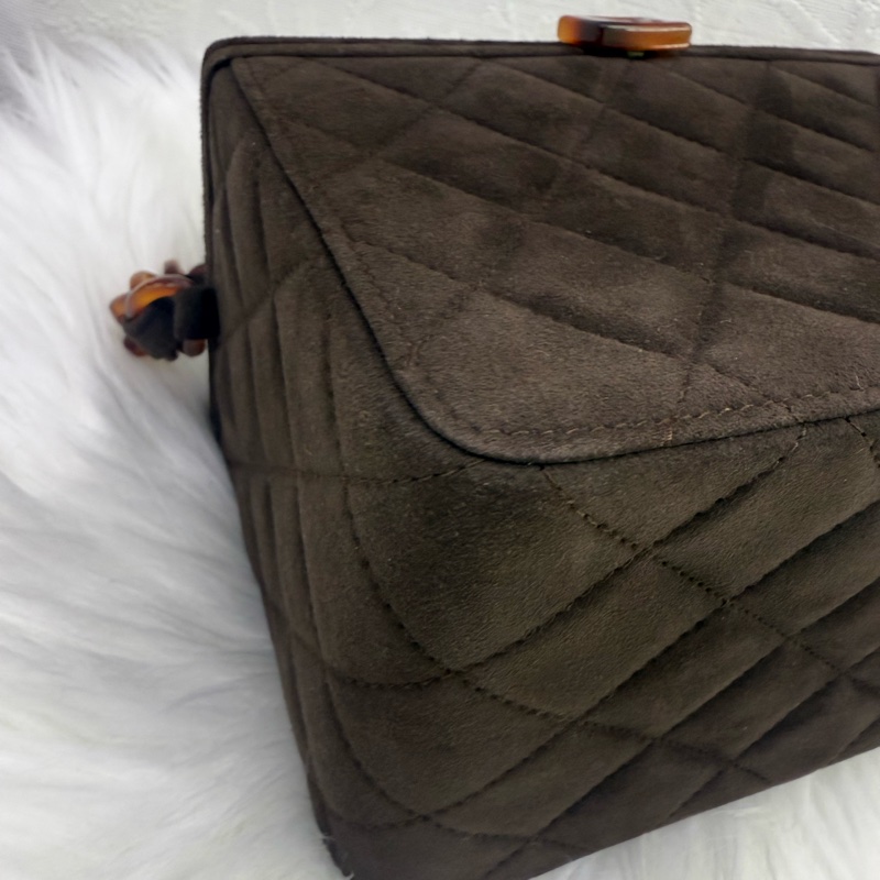 Chanel Vintage Tortoise Box Bag-6