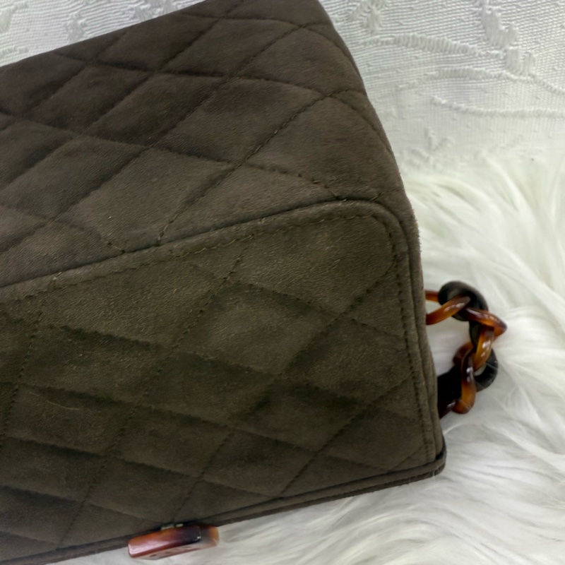 Chanel Vintage Tortoise Box Bag-16