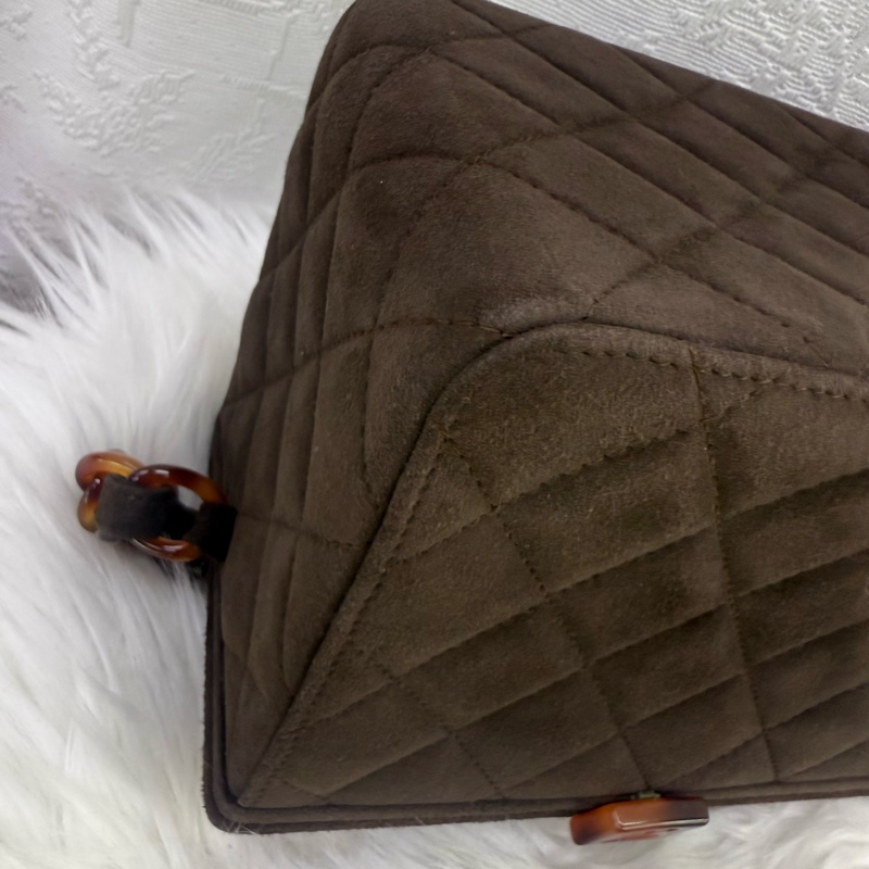 Chanel Vintage Tortoise Box Bag-17