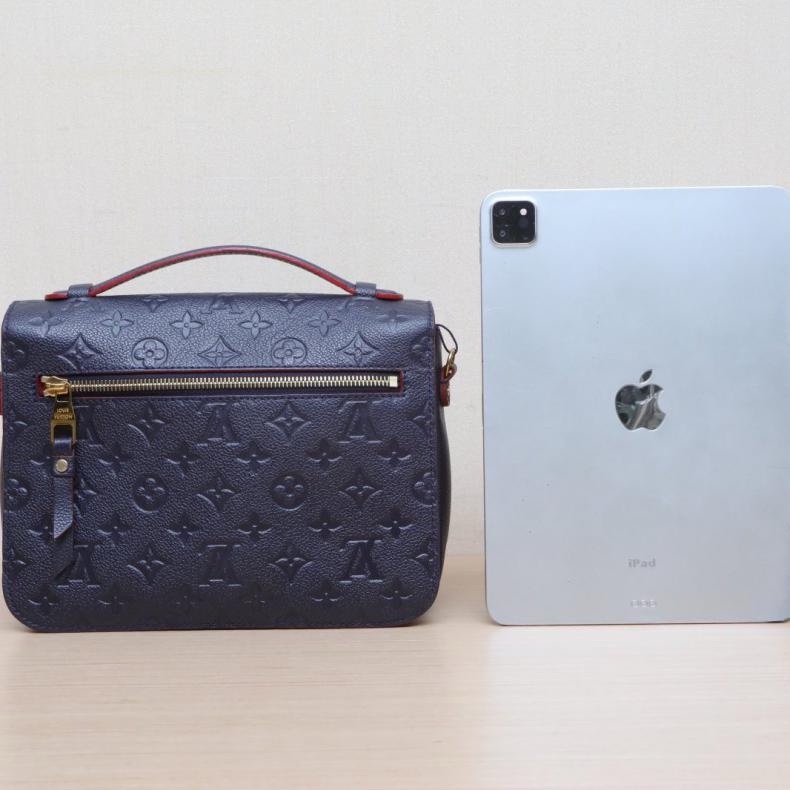 LOUIS VUITTON(路易威登) Metis Pochette 郵差包 墨藍色  金扣 2018 老花壓紋-2