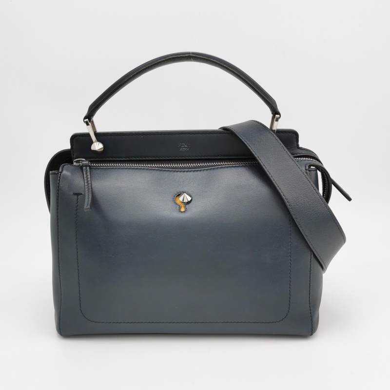 Fendi Dotcom 牛皮 純色 錐形 螺柱 子母包 單肩包-2