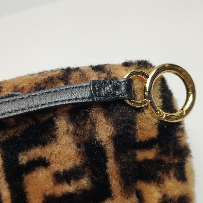 Fendi Peekaboo 躲貓貓 迷你 羊皮 雙F 老花 扭鎖 斜 斜背包 肩背包-14